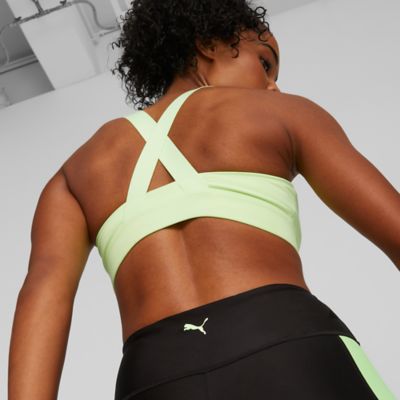 PumaFit Mid Impact Training Bra - lime