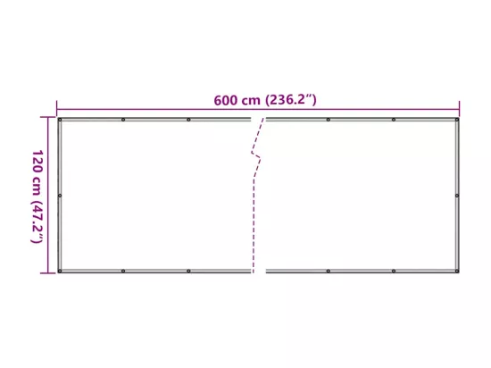 écran d'intimité de balcon blanc 600x120 cm PVC
