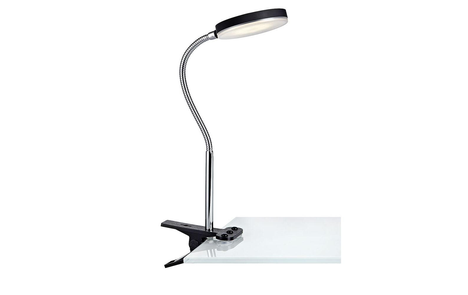 Schreibtischleuchte Flex Clip, 3000K, 5W, Schwarz/ChromLED Schreibtischlampe mit Cliphalterung