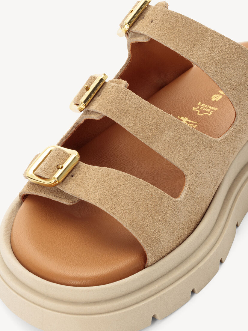 Leren Slipper - beige