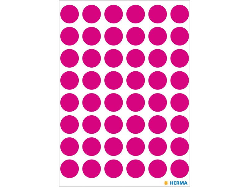 Herma Stickers Klebepunkte Vario Ø 13 mm, Pink Markierungspunkte Sticker