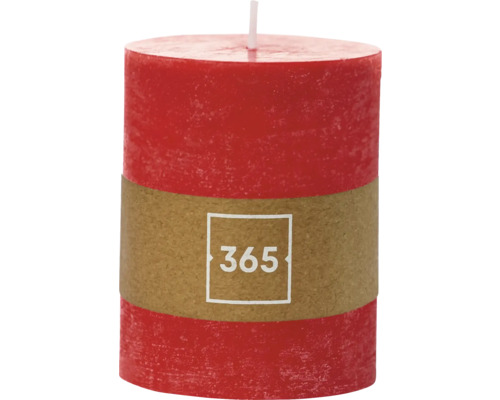 Stompkaars Rustieke kaars Ø 8 H 10 cm paraffine rood