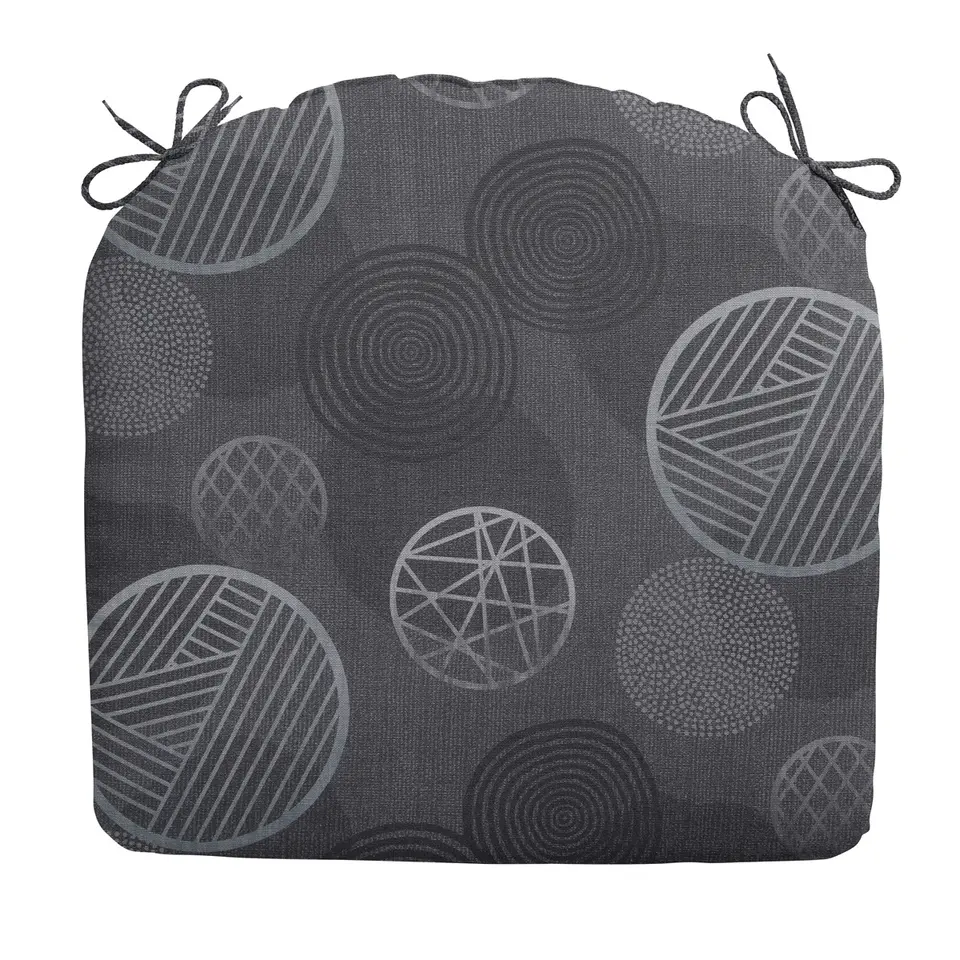 Madison - Zitkussen Circle grey - Ca. 46x48 cm - Set van 4