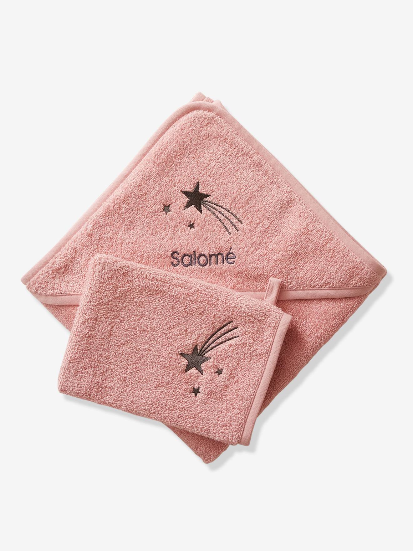 Capa de banho + luva de banho personalizáveis, verde médio liso