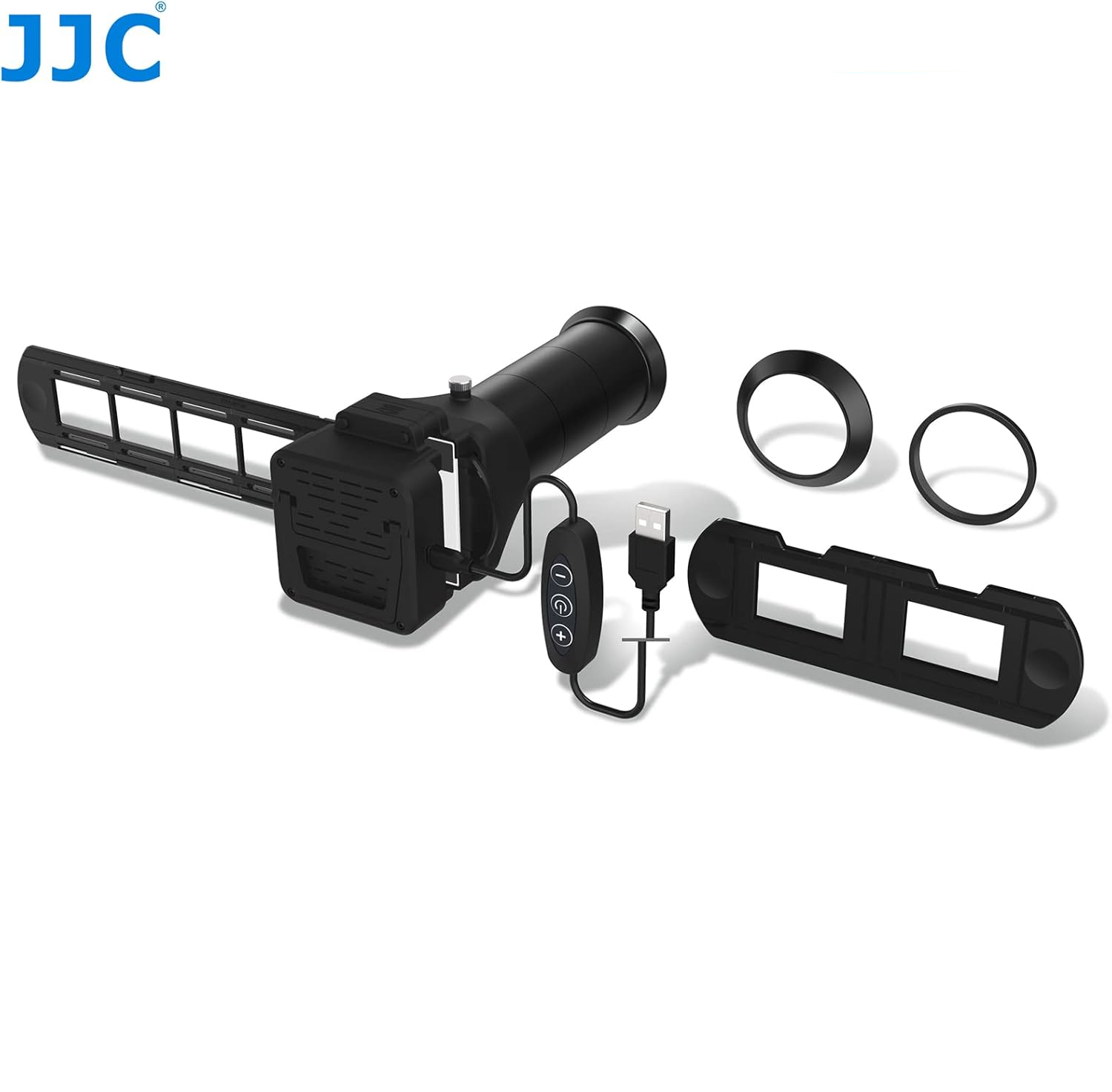 (15-tlg. Set) Negative und Dias Scanner Film-Digitalisierungsadapter   LED Licht Set für Kamera-Objektive (FDA-S1) - Schwarz