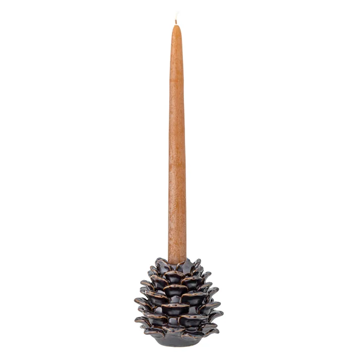 Bloomingville - Pine Kerzenhalter, H 10 cm, braun