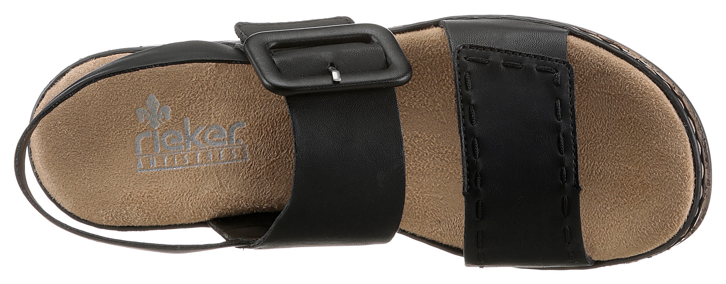Rieker Keilsandalette  , Sommerschuh, Sandale, Keilabsatz, mit modischer Schmuckspange