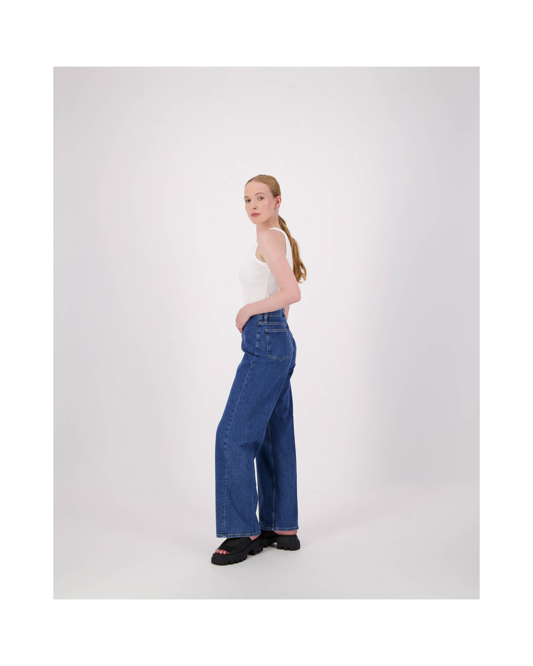 CALVIN KLEIN| Damen Jeans High Rise Wide Leg