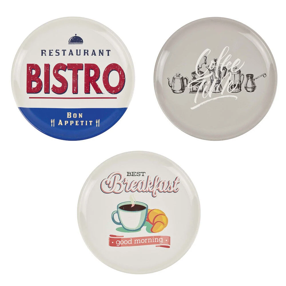 Plateau rond style vintage