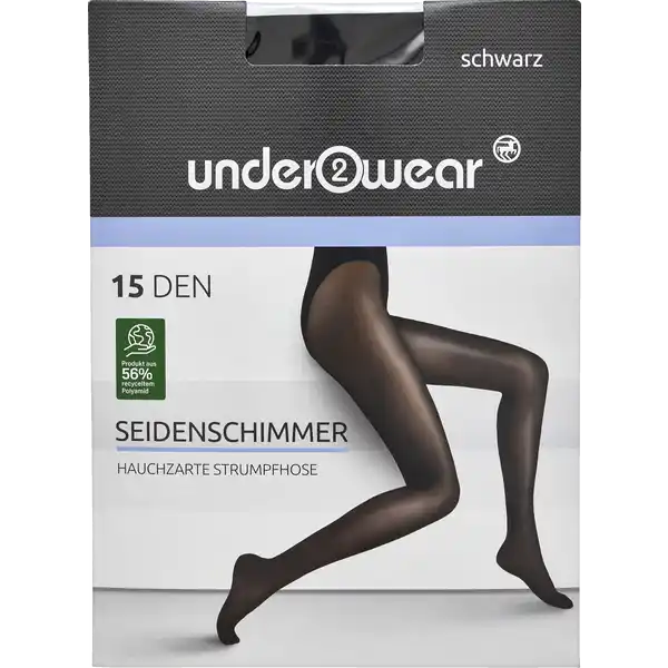 Seidenschimmer Strumpfhose 15den schwarz Gr. S