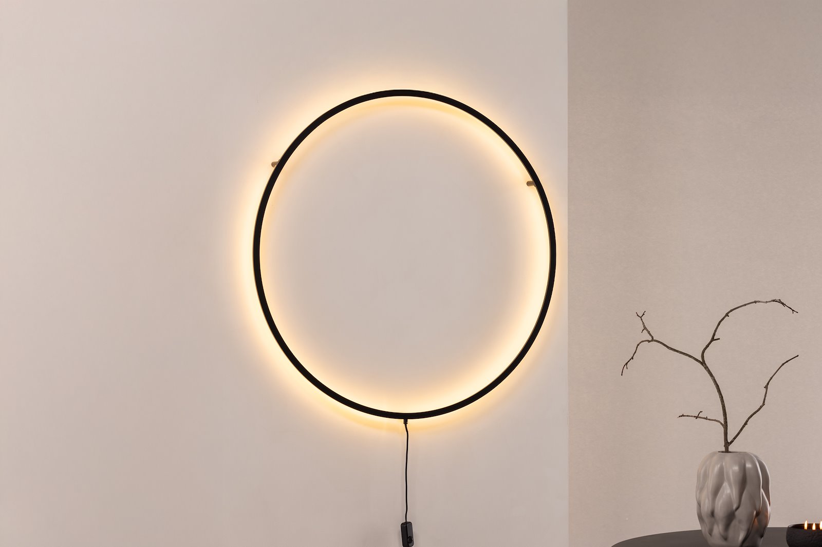 Vind vegglampe Sort
