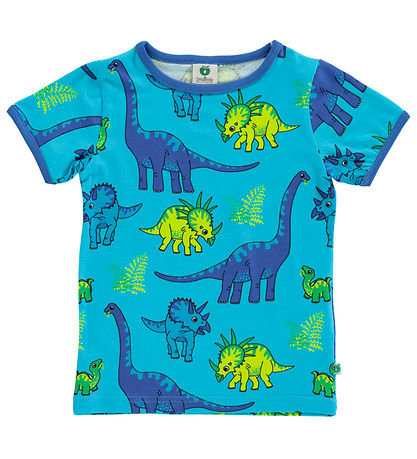 Sm?folk T-shirt - Blåe Atol m. Dinosaur