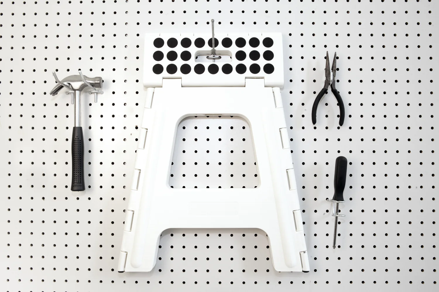 Rhino® II Tall Folding Step Stool White