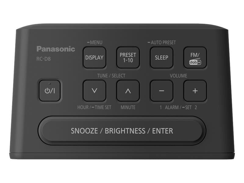 Panasonic Radiowecker RC-D8 Schwarz DAB -Radiowecker mit warmem Klang