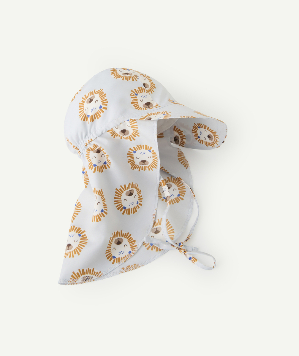 LASSIGCASQUETTE ANTI-UV BÉBÉ GARÇON BLEU AVEC IMPRIMÉ LION