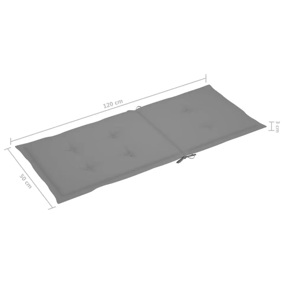 vidaXL - Verstelbare tuinstoelen - Grijs - Acaciahout - 4 stuks - 120x50x3 cm