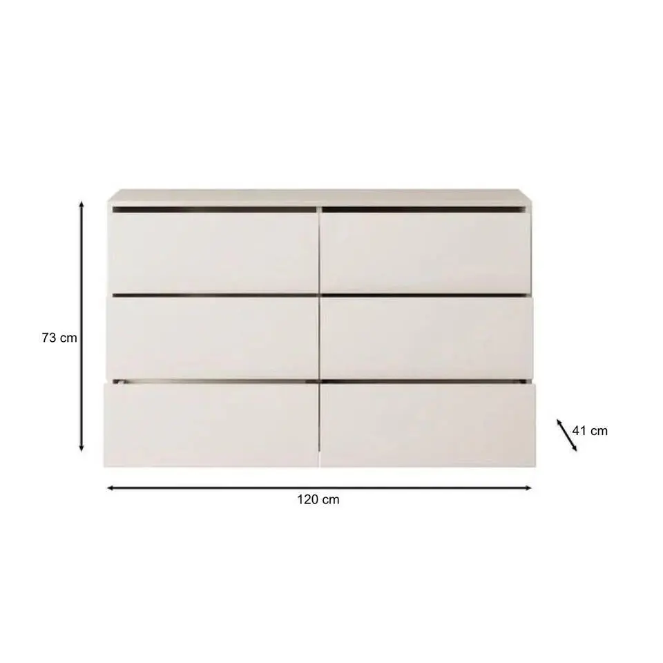 Meubella - Ladekast Gideon - Beige - 120 cm