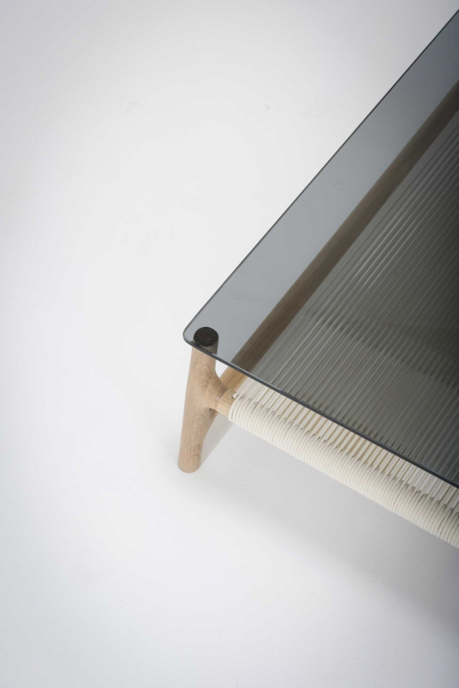 Gazzda Fawn coffee tafel 90x90 whitewash smoked grey