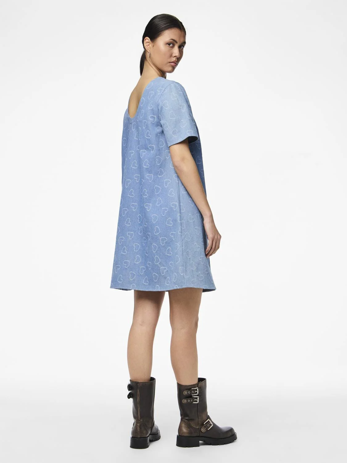 Pieces Pcdiana Ss O-Neck Short Dress
