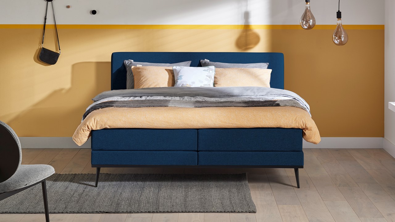 Boxspring Viggo oakland  blauw