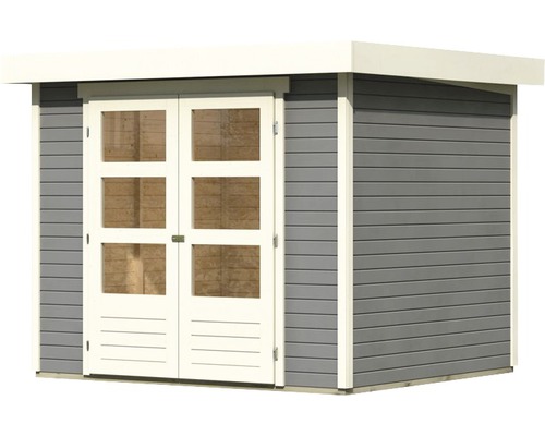 Expresshaus, Karibu Rasch 3 tuinhuis, 266 x 238 cm, terragrijs