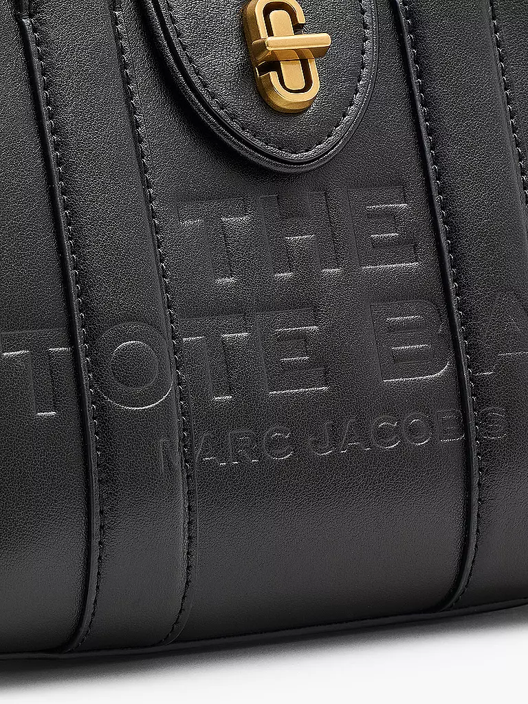 MARC JACOBS Ledertasche - Mini Bag THE TURNLOCK CROSSBODY TOTE schwarz
