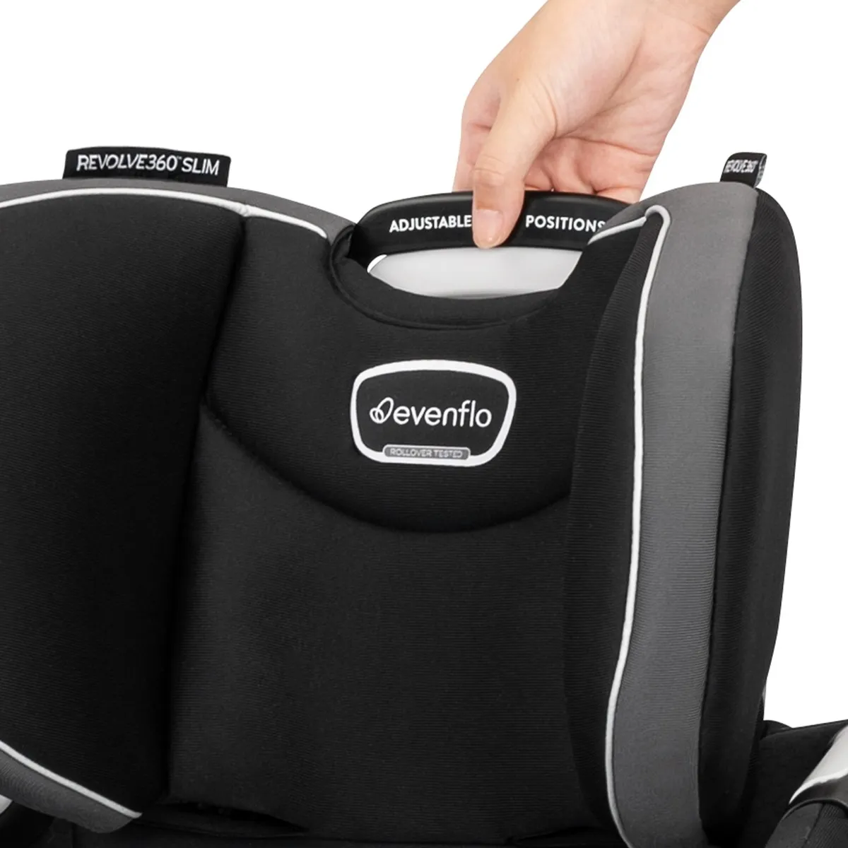 Evenflo Siège d’Auto 2-en-1 Rotatif Slim Resolve360 - Noir Canton