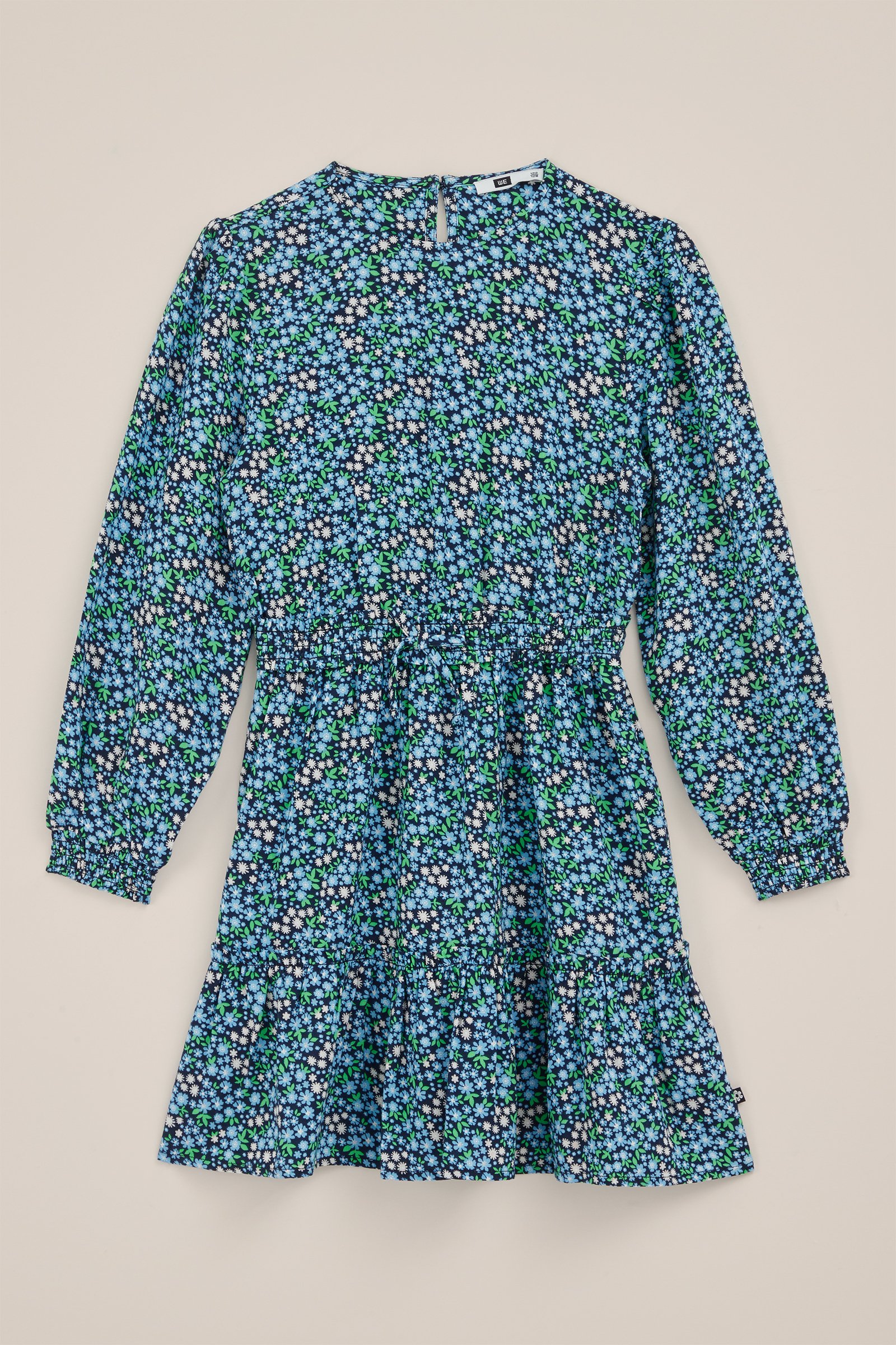 Meisjes jurk met dessin WE Fashion Donkerblauw