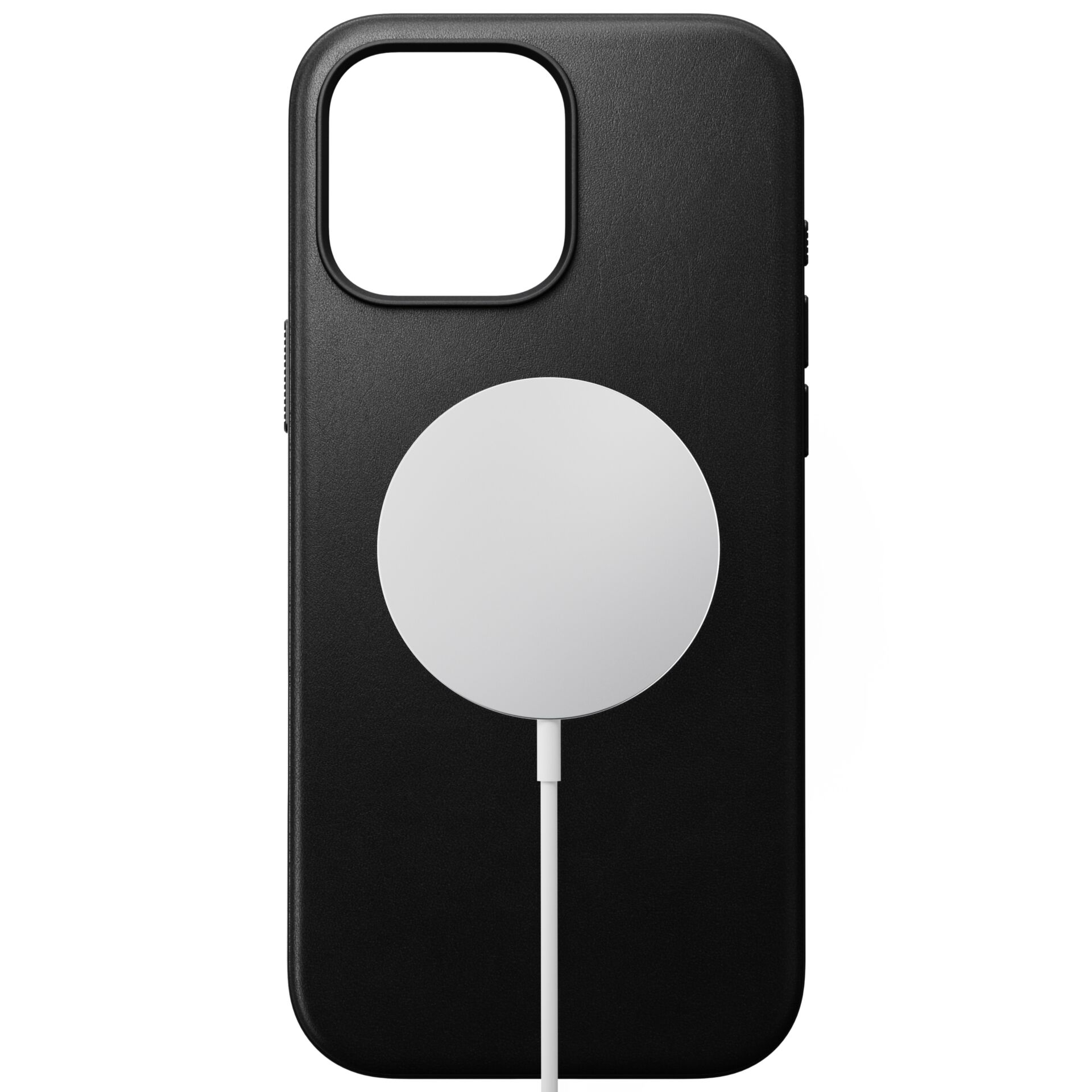 iPhone 16 Pro Max MagSafe Echtleder Hülle Modern Leather Case (NM01693185) - Schwarz
