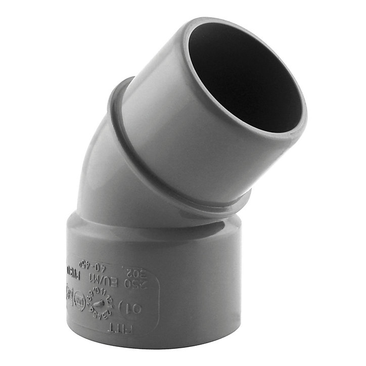 Coude pvc mâle femelle Fitt 45° ø40 mm