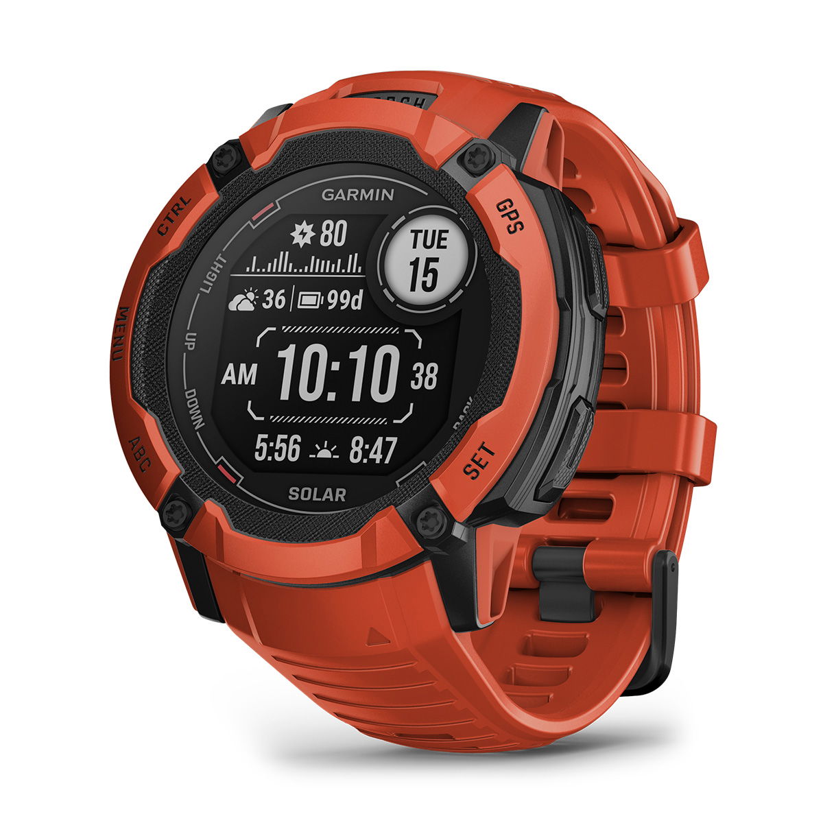 Garmin Instinct 2X Solar - Flame Red, 50 mm