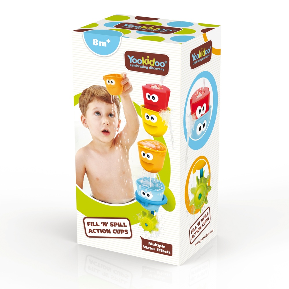 Yookidoo Fill 'N' Spill 4 Action Cups Badespielzeug