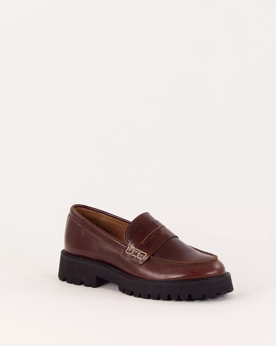 SESSUN<br>Mocassins de couro com sola plataforma BARCELO