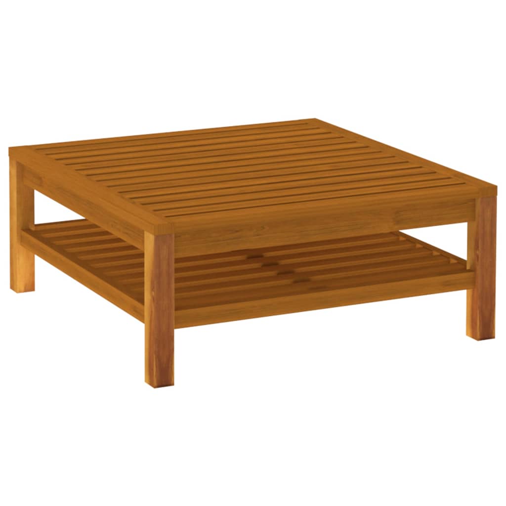 Salon de jardin meuble d'extérieur ensemble de mobilier 4 pièces avec coussin crème bois d'acacia solide