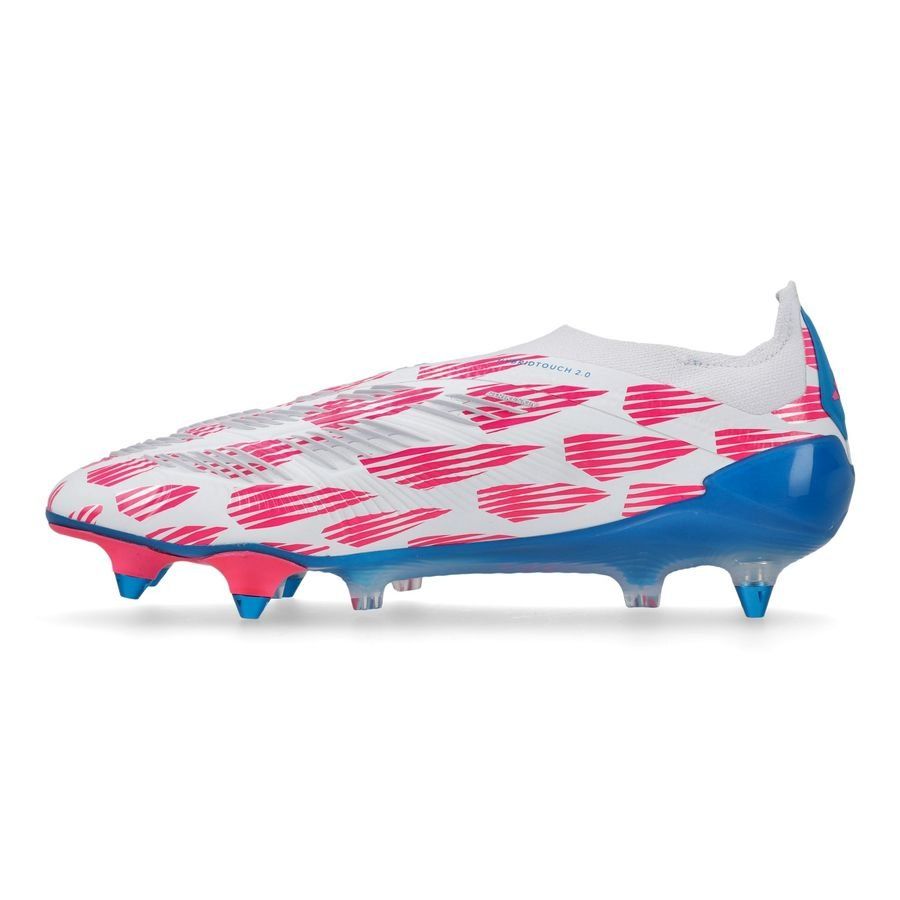 adidas Predator Elite Laceless SG Reemergence - Blanc/Bleu/Rose