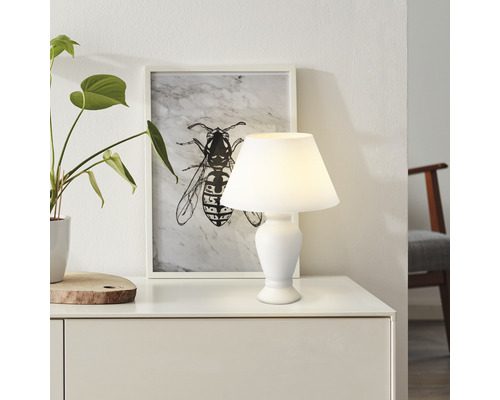 Donna witte tafellamp, 1-lichts, 32 cm hoog