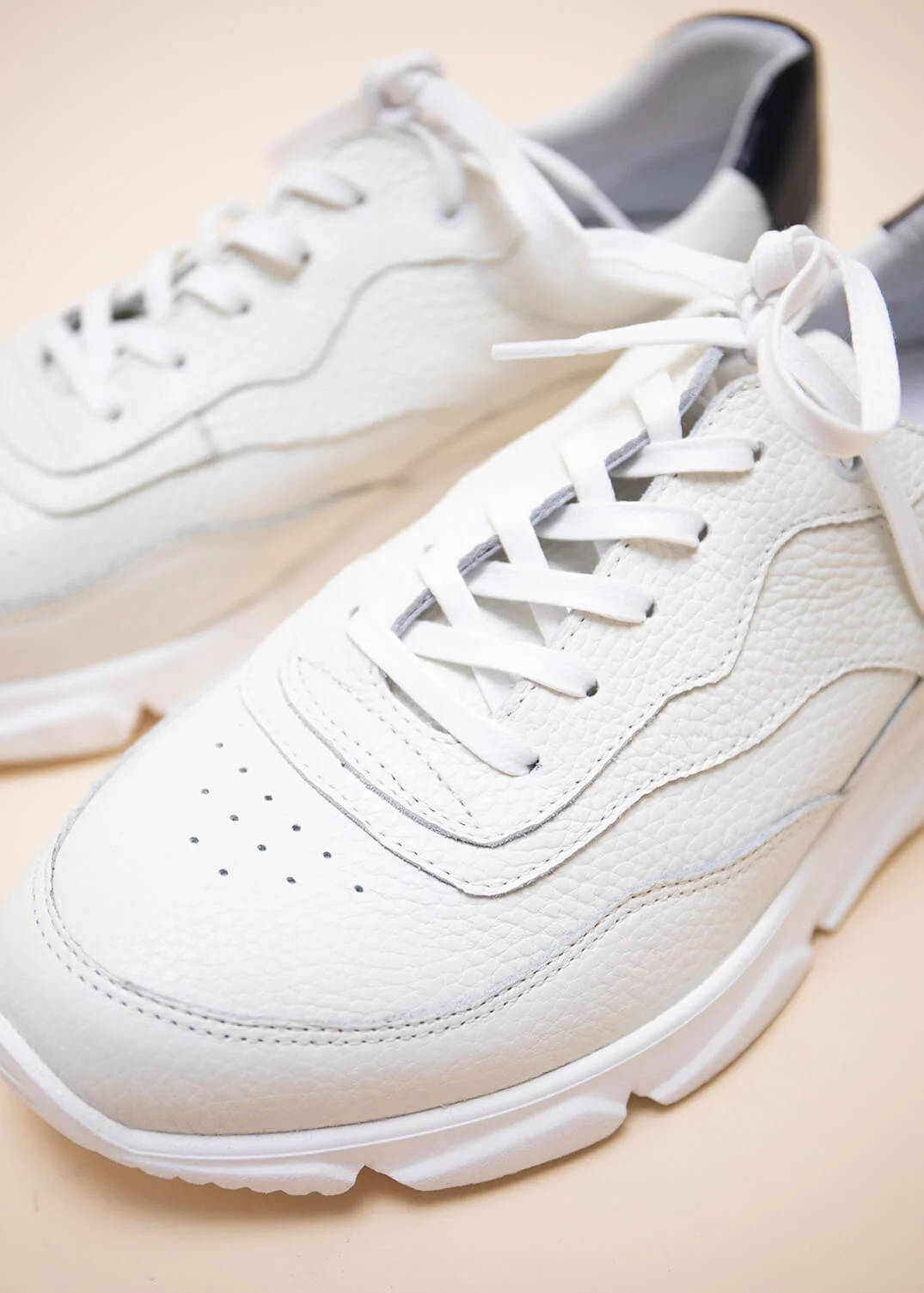 BASKET RINO CUIR BLANC