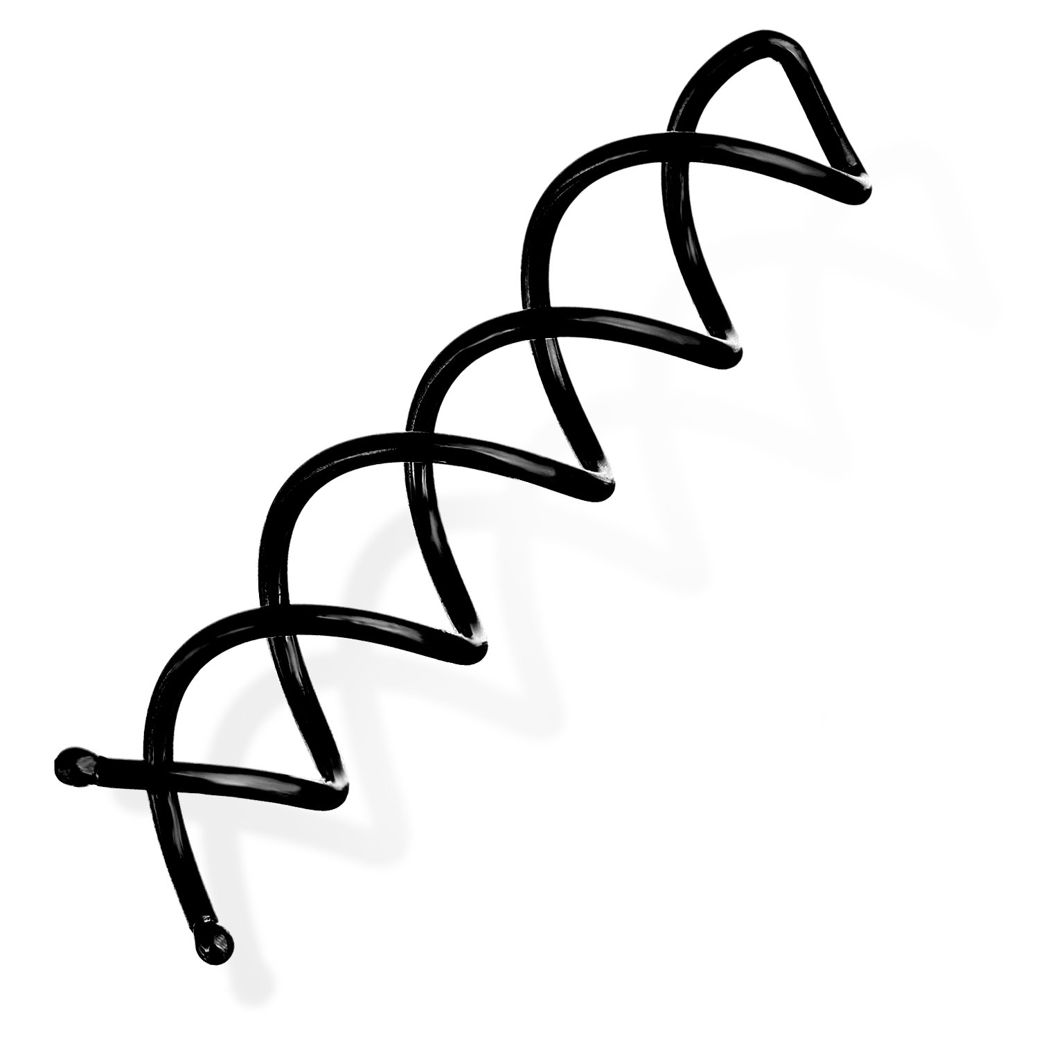 (10er Set) 6mm Haar Spiral Klammer Haarnadel Clips Spirale - Schwarz