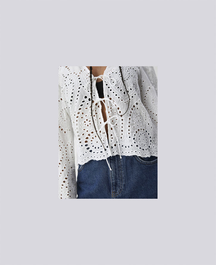 Object OBJTUGI L/S TIE TOP E DIV Cloud dancer