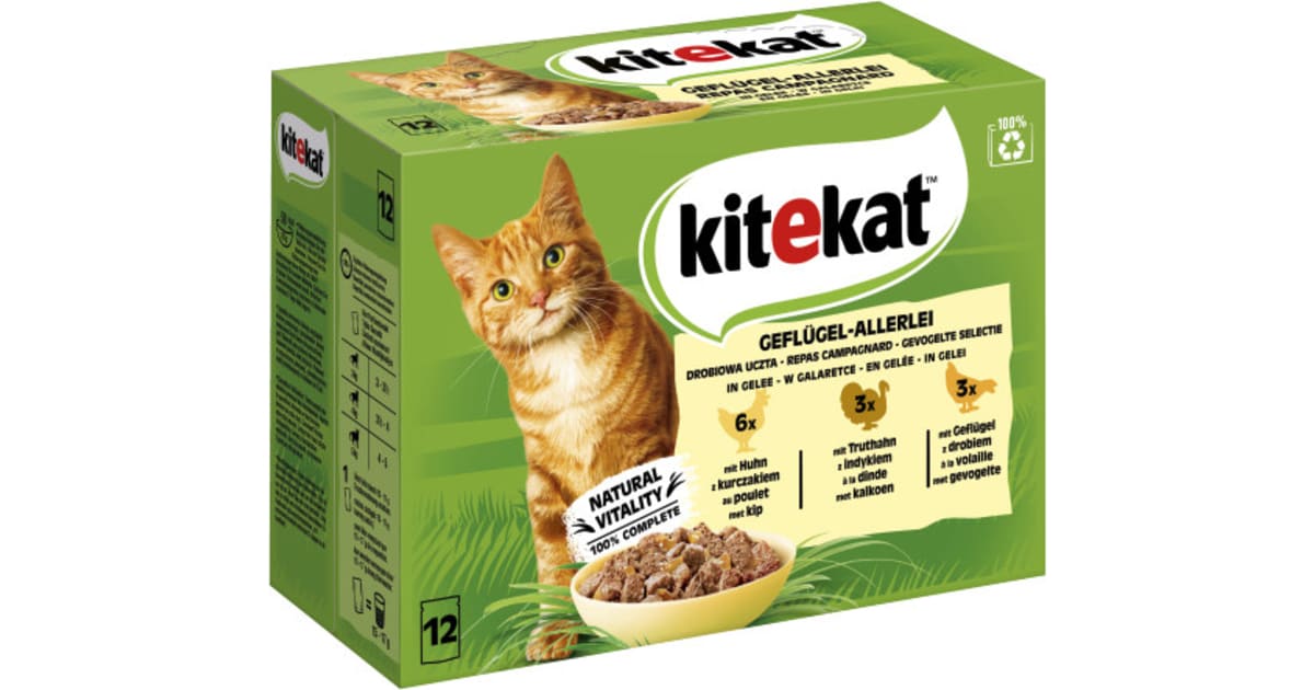 KITEKAT Geflügel Allerlei in Gelee 12x85 gr.