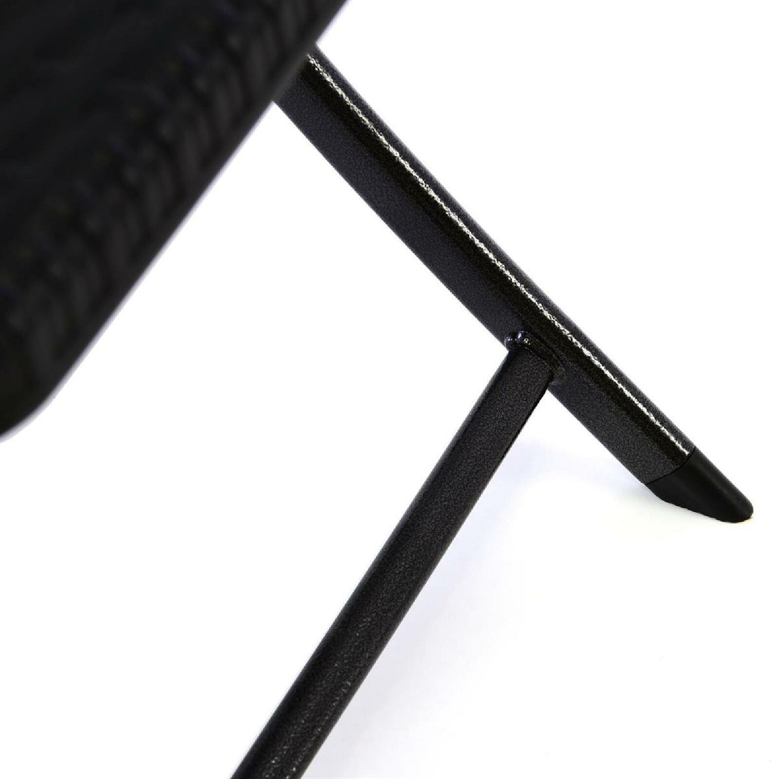 VCM Klappstuhl 2er Set schwarz in Rattan-Optik Gartenstuhl Balkonstuhl 80 x 40 cm
