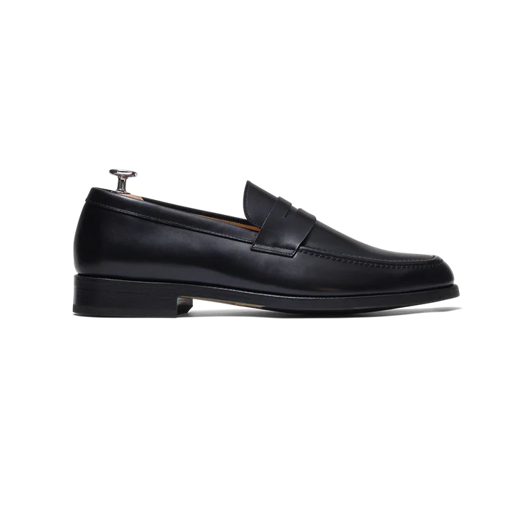 Master-Mocassin en cuir noir