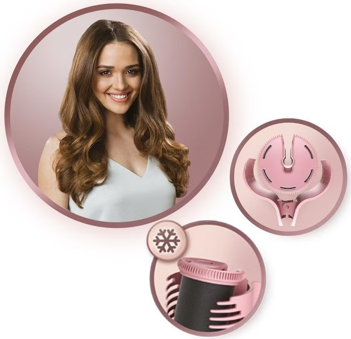 H9100 Pro Luxe Aufheizbare Lockenwickler mit Grip-Tech Beschichtung (45584560100) - Rosa