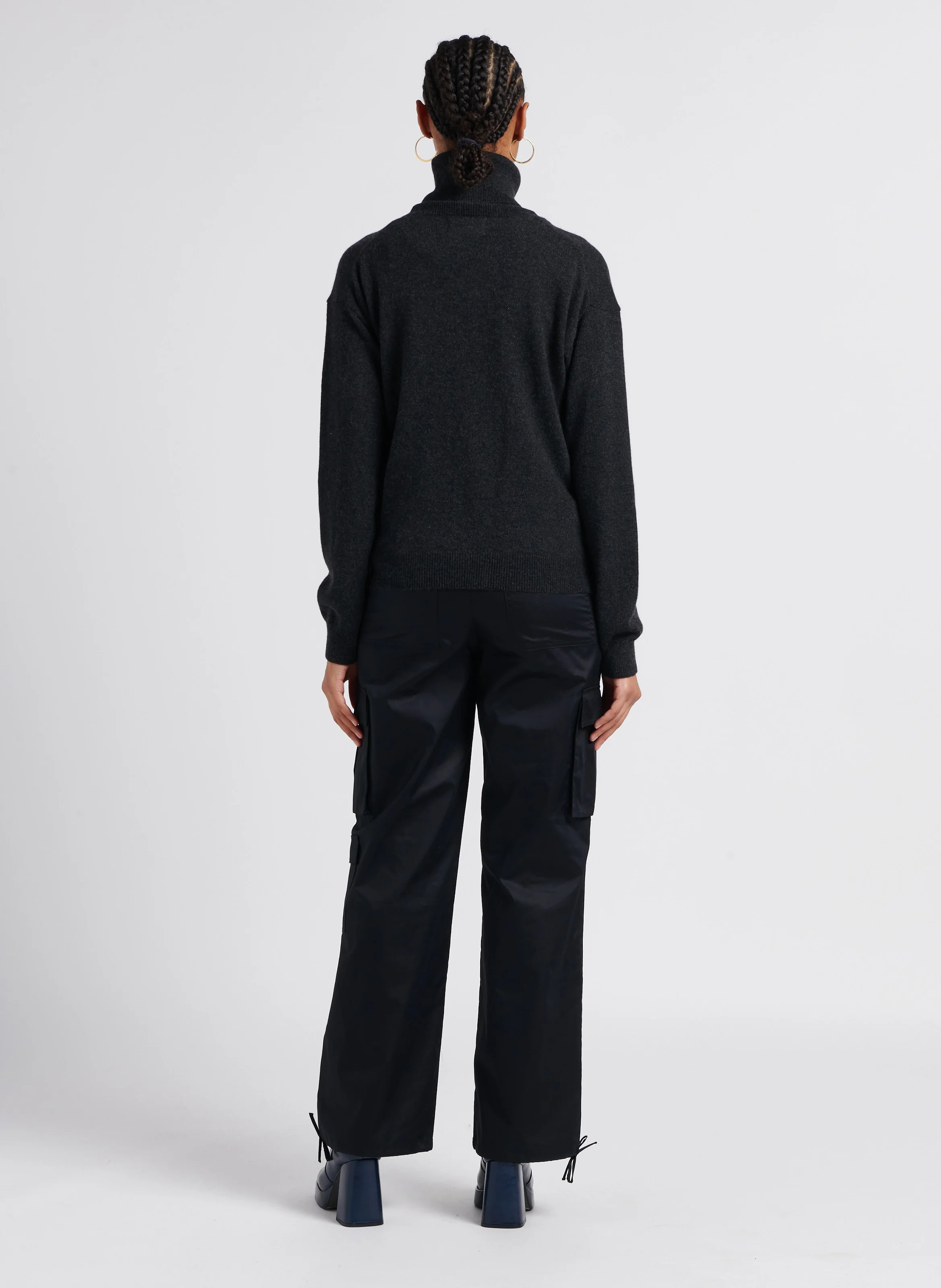 SORGE - Pull col rouléen cachemire | Gris