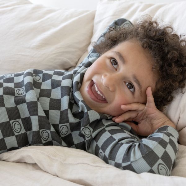 Feetje Pyjama Chester Check - Premium Sleepwear - Mt. 80 - Zeegroen