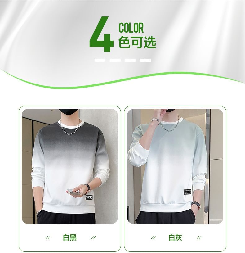 Lefitt - Sweatshirt met ronde hals en kleurverloop