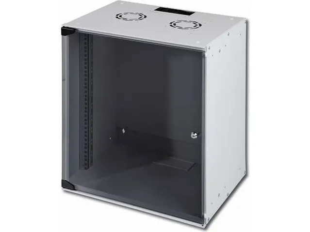 DIGITUS Professional Compact Series DN-19 12-U-S-1 - Kabinet - vægmonterbar - lysegrå, RAL 7035 - 12U - 19