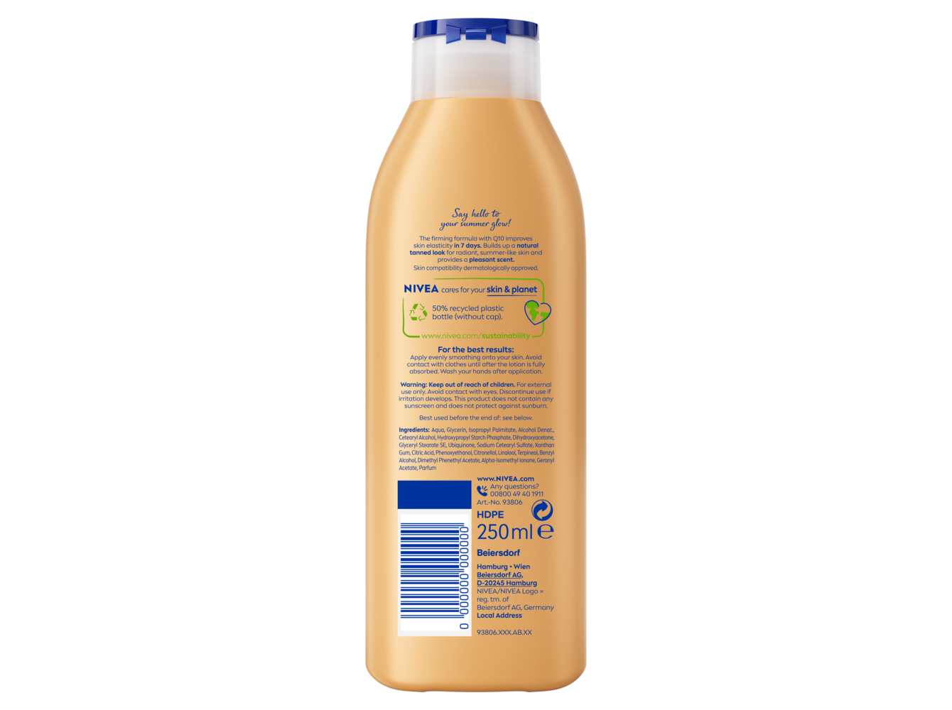 LOÇÃO CORPORAL NIVEA REFIRMANTE Q10   BRONZE 250 ML