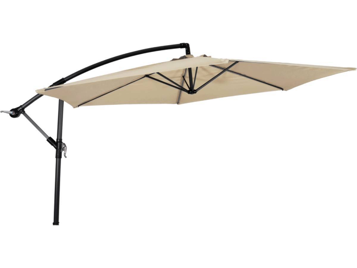 Lesli Living Gemini 300 cm zweefparasol - Ecru