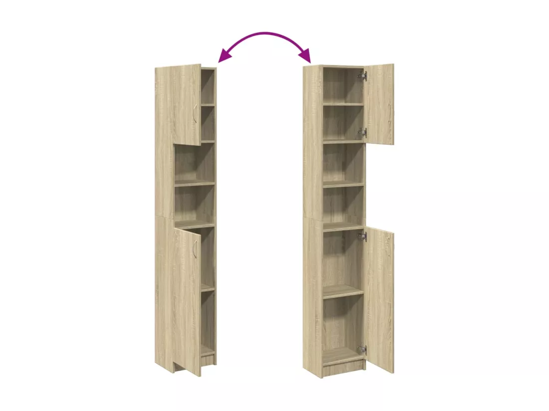 Armoire de salle de bain Chêne sonoma 32x25,5x190 cm Aggloméré